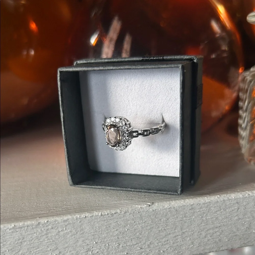 Sterling Silver and Smokey Topaz Ring